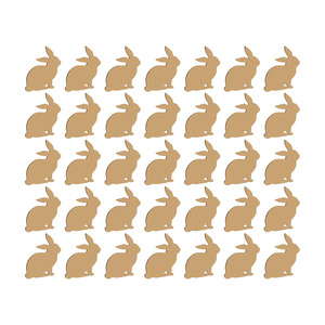 Acrylic Bundles: Easter Craft Blanks #4 [35 wooden pieces] (Preschool Pack)