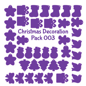 Acrylic Bundles: Christmas Decoration Blanks #3 [Qty:40] (Craft Blank Bundle)