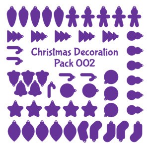 Acrylic Bundles: Christmas Decoration Blanks #2 [Qty:51] (Craft Blank Bundle)