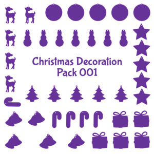 Christmas Decoration Blanks #1 [Qty:41] (Craft Blank Bundle)