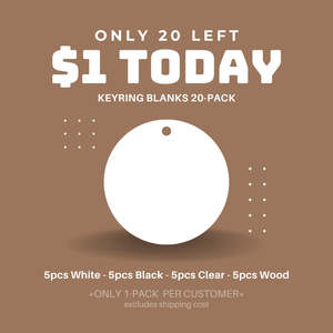 Vip Discounted Items: PROMO KEYRING BLANKS PACK 20-PCS