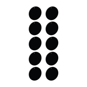 Keyring Blanks - Black (Clearance) 10-Pack [60% OFF]