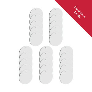 Clearance: Clearance Keyring Pack [QTY:25] (Clear, White, Black & Frosted)