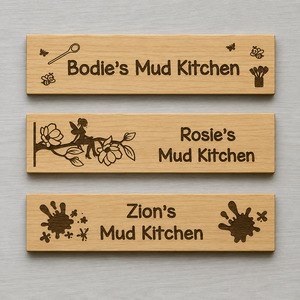 Personalised Engraved Mud Kitchen Sign
