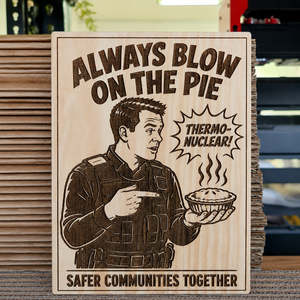 Always Blow On The Pie Funny Plaque