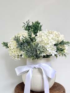 Silk Flowers: Timeless Hydrangea Vase Arrangement