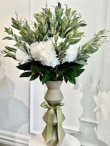 Products: Silk Sage & Peony Arrangement (With Vase)