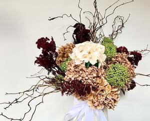 Silk Flowers: Burgundy Meadow Arrangement