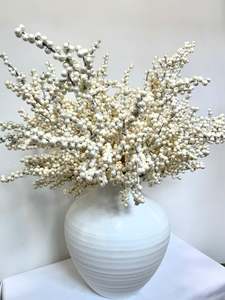 Silk Flowers: White Pearl Branch