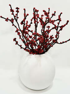 Easter: Red Berry in Harmie Dome Vase