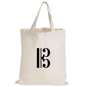 Music Tote Bag - Alto Clef (Calico)