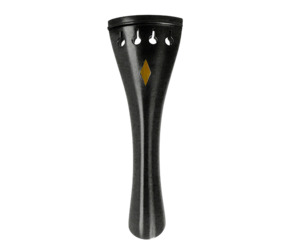 Violin Tailpiece - Ebony with Gold Diamond Shaped Inlay