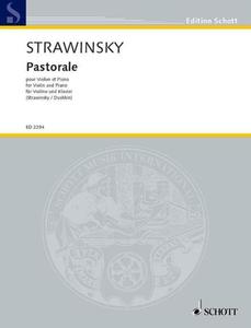 Stravinsky, Pastorale for Violin and Piano (Schott)