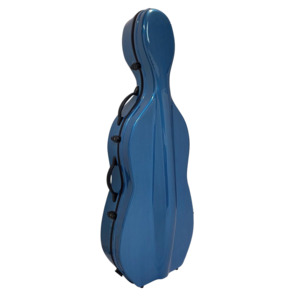 Vivo Deluxe Fibreglass Cello Case 1/2 Brushed Blue