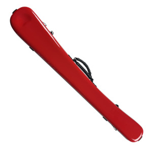 Vivo Double Bass Bow Case for 2 French or German Style Bows Cherry Red
