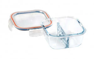 Wiltshire Square Glass Container with 2 Dividers 500ml