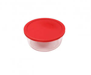 Pyrex Simply Store 2 Cup Round Container with Red Lid