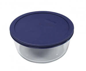 Pyrex: Pyrex Simply Store 7 Cup Round Container with Blue Lid
