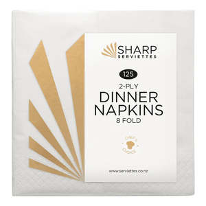 Sharp Dinner 2 Ply 8 Fold (7 Colours)