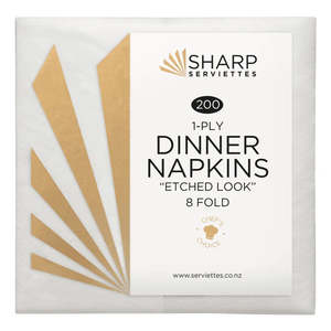 Sharp Serviettes: Sharp Dinner 1 Ply 8 Fold