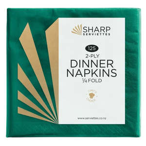Sharp Dinner 2 Ply 4 Fold (7 Colours)