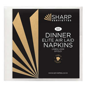 Sharp Dinner Airlaid 8 Fold (2 Colours)