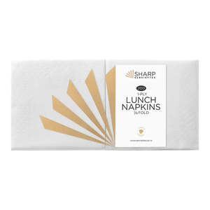 Sharp Serviettes: Sharp Lunch 1 Ply 4 Fold (2 Colours)