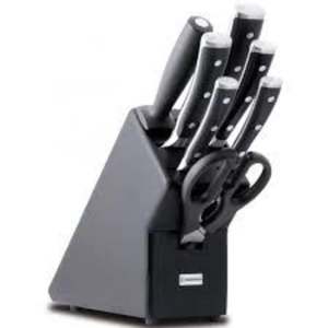 Wusthof: Wusthof Classic Ikon 7 Piece Knife Block Set Dark