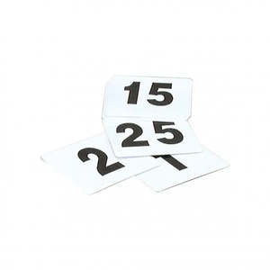 Tabletop: Chef Inox Utility Black and White Table Number Set 50