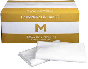 Matthews Compostable Bin Liners 80L - 350 Bags
