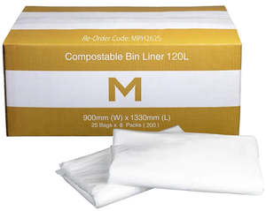 Matthews Compostable Bin Liners 120L - 200 Bags