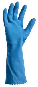 Disposables: Matthews Silverlined Blue Rubber Gloves - 10x1 Pack