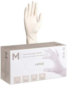 Disposables: Matthews Latex White Diamond Gloves 8.0g - 10x100 Pack