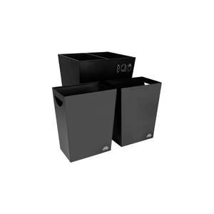 Noble & Price Recycle Waste Bin Black 2pc 3.8L