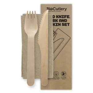 BioPak BioCutlery - Wooden Cutlery Set