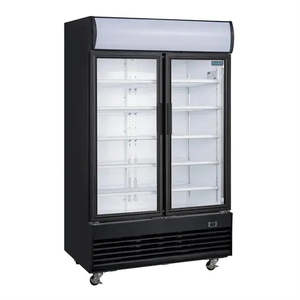 Fridges: Polar G-Series Upright Double Door Display Cooler with Light Box 1200mm