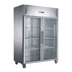 Stainless Steel Double Glass Door Upright Freezer Fed-x – XURF1200G2V