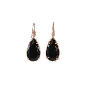Black Teardrop Earrings