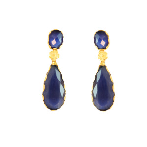 Simply Italian Delicata Collection: Blue Long Teardrop Earrings - $218 RRP