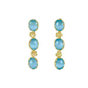 Aqua Triple Drop Earrings - $229 RRP