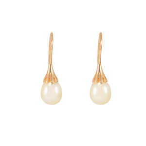 Simply Italian Bridal Collection: White Pearl Claw Drop Earrings