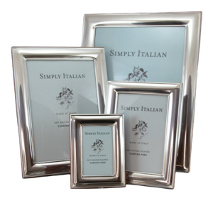 Simply Italian Clearance: Bilaminato Light Silver Plain Frame - Small - $98 RRP