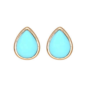 Teardrop Crystal Earrings 2: Turquoise Teardrop Crystal Earrings