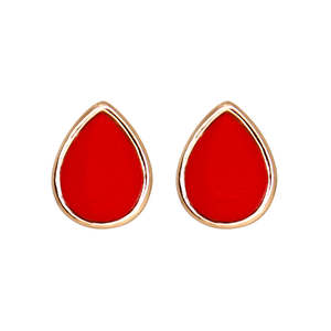 Teardrop Crystal Earrings 2: Red Teardrop Crystal Earrings