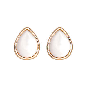 Teardrop Crystal Earrings 2: Mother-of-Pearl Teardrop Earrings