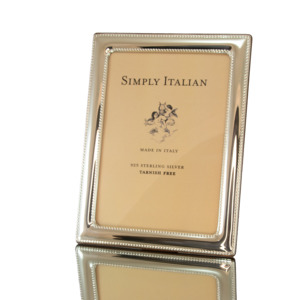 Sempre Sterling Double Beaded Frame - Medium