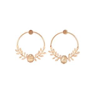 Brown Stone Wreath Earrings - $244 RRP