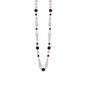 Grey Cats Eye Teardrop Necklace