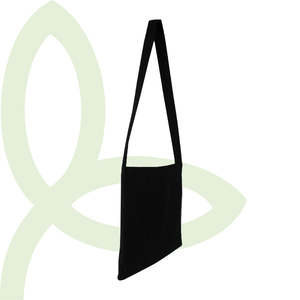Organic Biodegradable Range: CBSH3836 Black Cotton Shoulder Bag