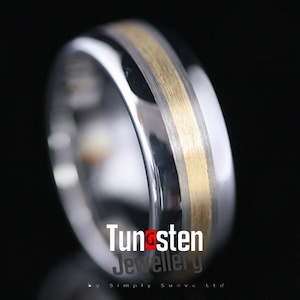 Tungsten Gold Ring Vanquish by Simply Suave